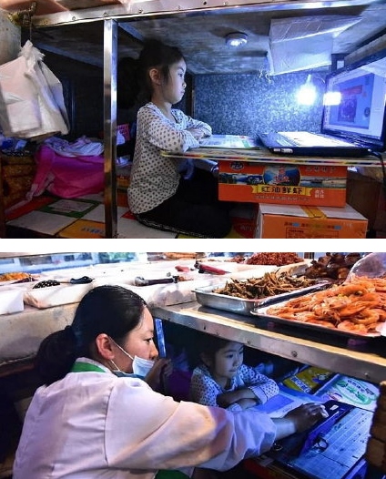教育新闻：妈妈回应女儿案板下学习1个月 必须盯着女儿店铺仅8平方米实在没办法