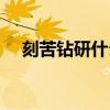 刻苦钻研什么意思（刻苦钻研什么意思）