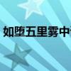 如堕五里雾中读音（如坠五里雾中什么意思）