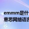 emmm是什么意思网络语言（emmm是什么意思网络语言）