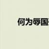 何为辱国殃民（辱国殃民什么意思）