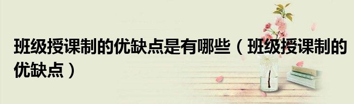 班级授课制的优缺点是有哪些（班级授课制的优缺点）