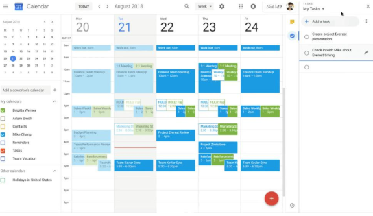 谷歌Docs和Calendar也获得Gmail的快速访问侧边栏