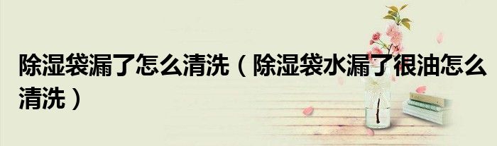 除湿袋漏了怎么清洗（除湿袋水漏了很油怎么清洗）