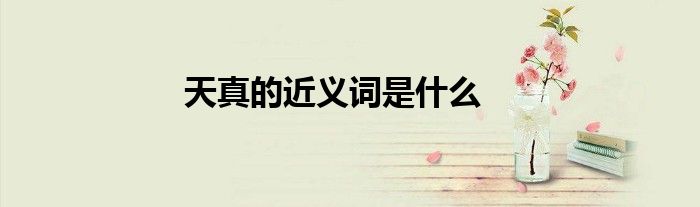 天真的近义词是什么