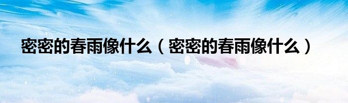 密密的春雨像什么（密密的春雨像什么）