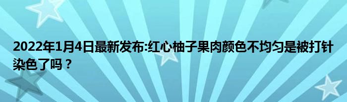 2022年1月4日最新发布:红心柚子果肉颜色不均匀是被打针染色了吗？