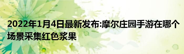 2022年1月4日最新发布:摩尔庄园手游在哪个场景采集红色浆果