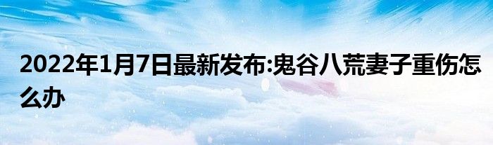 2022年1月7日最新发布:鬼谷八荒妻子重伤怎么办