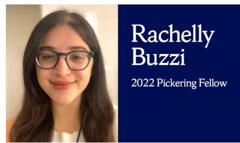 2月25日RachellyBuzzi被任命为2022年皮克林研究员