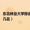 东北林业大学排名2022最新排名（东北林业大学全国排名第几名）