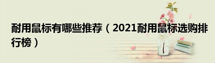耐用鼠标有哪些推荐（2021耐用鼠标选购排行榜）