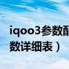 iqoo3参数配置详情（iqoo3参数配置手机参数详细表）