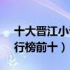 十大晋江小说排行榜2022（4月晋江小说排行榜前十）