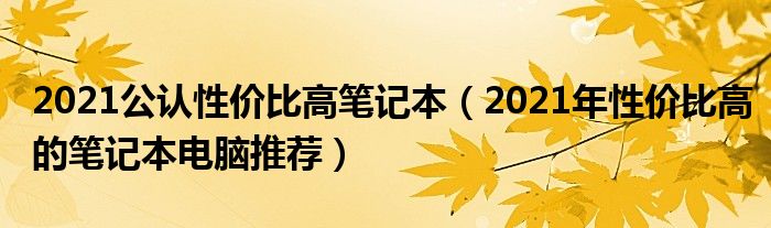 2021公认性价比高笔记本（2021年性价比高的笔记本电脑推荐）