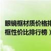 眼镜框材质价格排行（高颜值眼镜框有哪些推荐？2021眼镜框性价比排行榜）