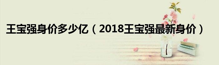王宝强身价多少亿（2018王宝强最新身价）