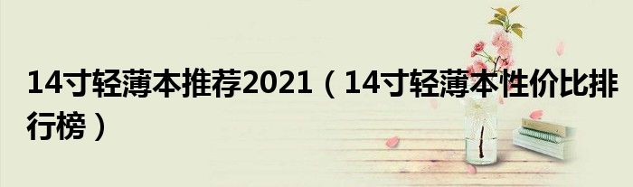 14寸轻薄本推荐2021（14寸轻薄本性价比排行榜）
