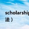 scholarship是什么意思（scholarship的用法）