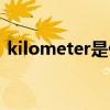 kilometer是什么意思（kilometer的用法）