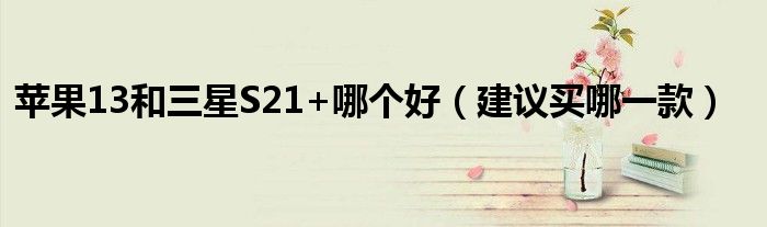 苹果13和三星S21+哪个好（建议买哪一款）