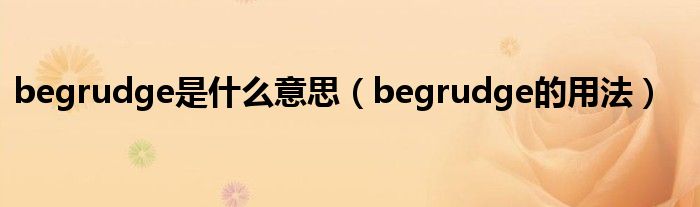 begrudge是什么意思（begrudge的用法）