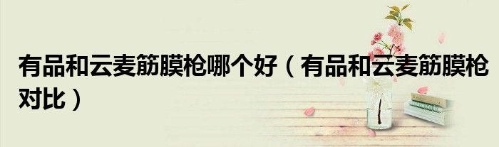 有品和云麦筋膜枪哪个好（有品和云麦筋膜枪对比）