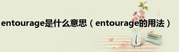 entourage是什么意思（entourage的用法）
