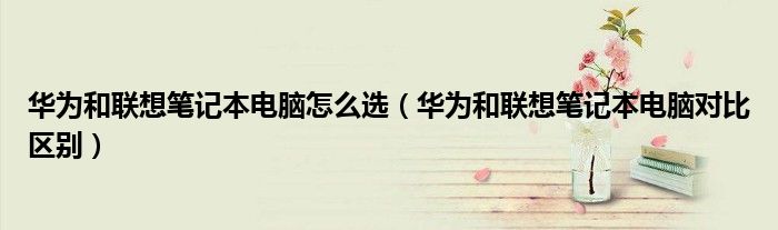 华为和联想笔记本电脑怎么选（华为和联想笔记本电脑对比区别）