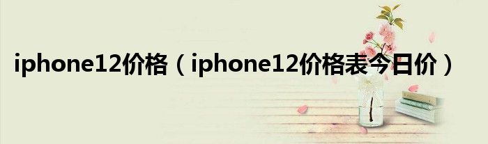 iphone12价格（iphone12价格表今日价）