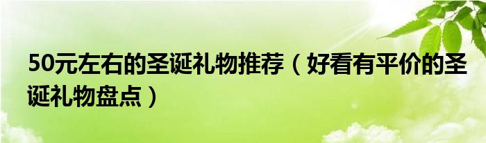 50元左右的圣诞礼物推荐（好看有平价的圣诞礼物盘点）