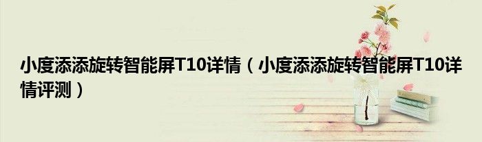 小度添添旋转智能屏T10详情（小度添添旋转智能屏T10详情评测）