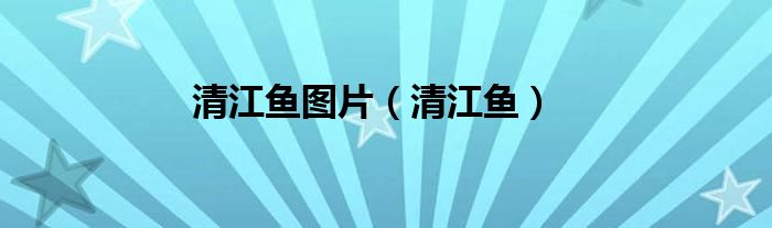 清江鱼图片（清江鱼）