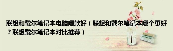 联想和戴尔笔记本电脑哪款好（联想和戴尔笔记本哪个更好？联想戴尔笔记本对比推荐）