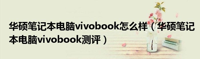 华硕笔记本电脑vivobook怎么样（华硕笔记本电脑vivobook测评）