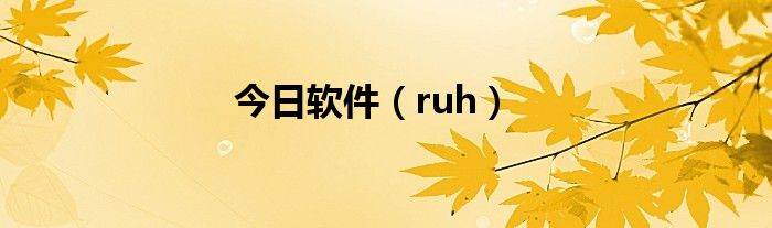 今日软件（ruh）