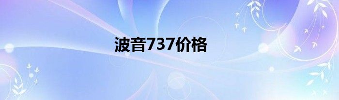 波音737价格