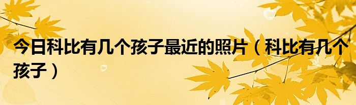 今日科比有几个孩子最近的照片（科比有几个孩子）
