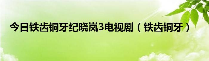 今日铁齿铜牙纪晓岚3电视剧（铁齿铜牙）