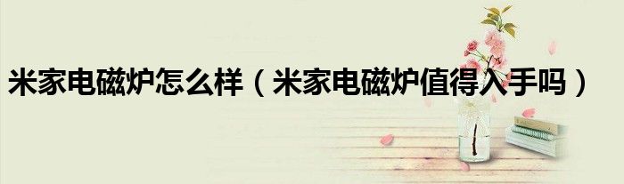 米家电磁炉怎么样（米家电磁炉值得入手吗）