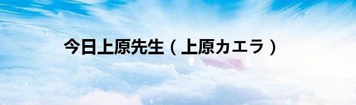 今日上原先生（上原カエラ）