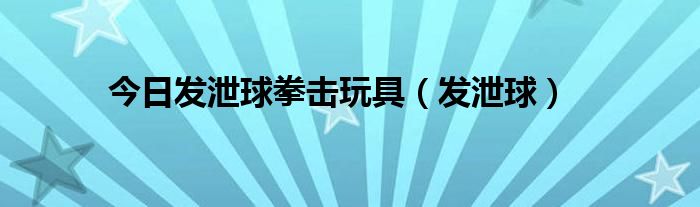 今日发泄球拳击玩具（发泄球）