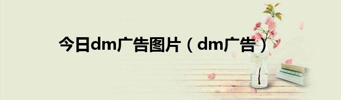 今日dm广告图片（dm广告）