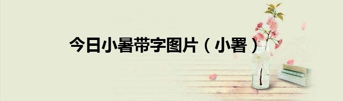 今日小暑带字图片（小署）