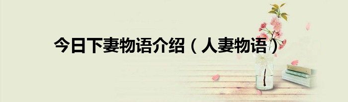 今日下妻物语介绍（人妻物语）