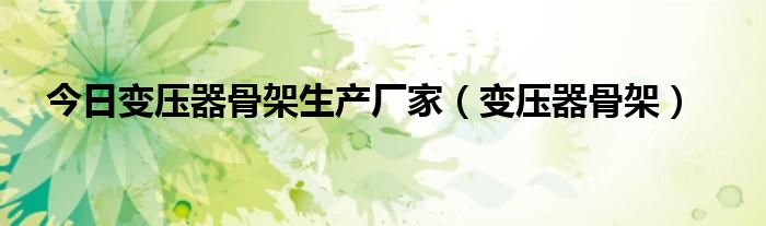 今日变压器骨架生产厂家（变压器骨架）