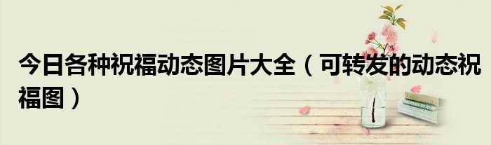 今日各种祝福动态图片大全（可转发的动态祝福图）