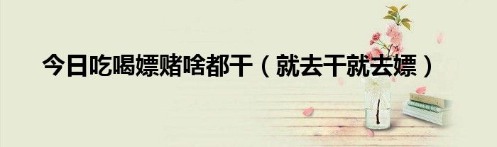 今日吃喝嫖赌啥都干（就去干就去嫖）