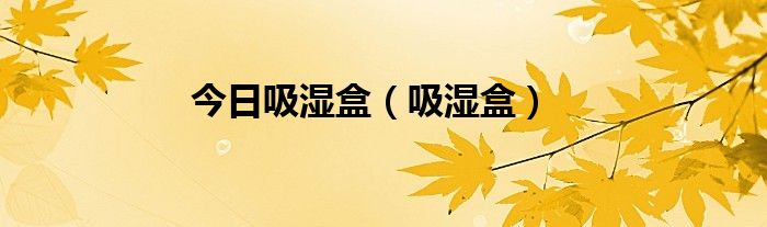 今日吸湿盒（吸湿盒）