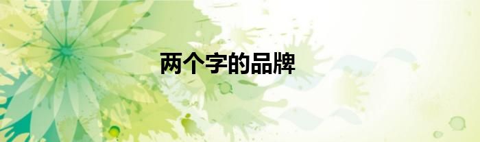 两个字的品牌